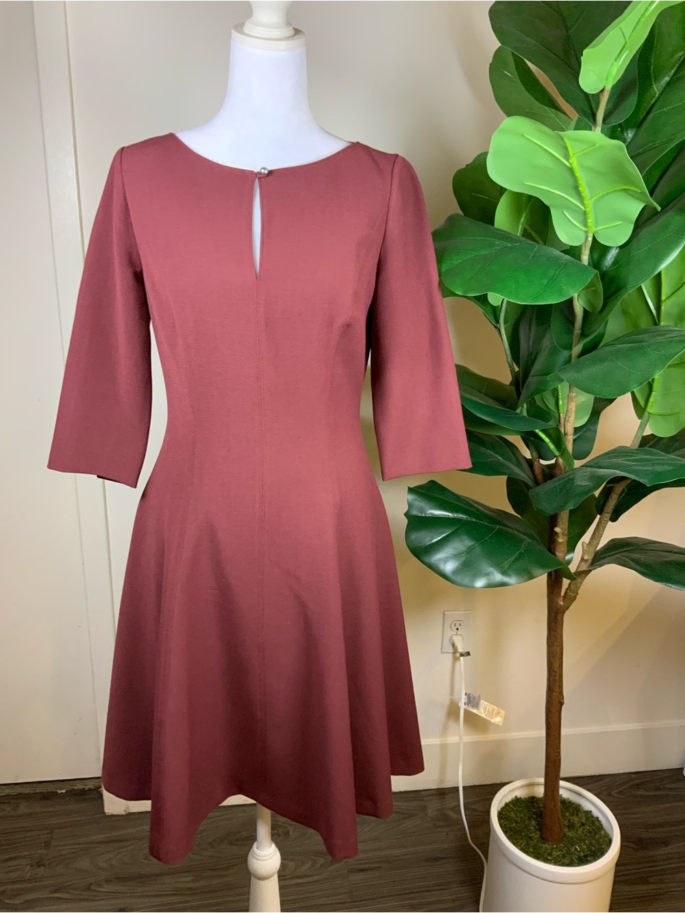 White House Black Market Rosewood Fit-and-Flare Dress